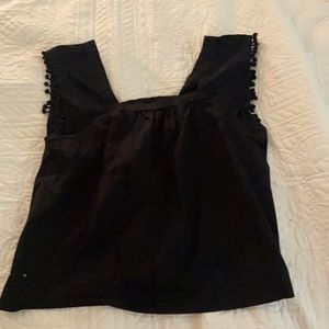 Jcrew factory black tank with cap sleeves